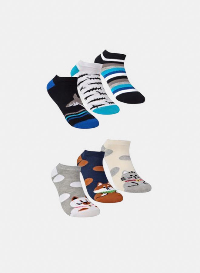 Set Of (6) Ankle Socks - For Kids