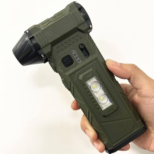 ETZIN Jet Fan Ultra Electric Air Duster with LED Lights,13000rpm Srong Wind Speed,Cordless,Rechargeable,Portable,for Keyboard/Eletric Devices/Car/Outdoors/Canned Air Substitute,EPL-1491WA (Green) - Image 1