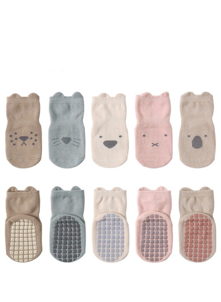 5 Pairs Cotton Non-Slip Socks - Image 1