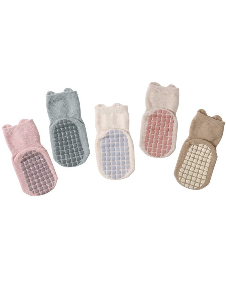 5 Pairs Cotton Non-Slip Socks - Image 2