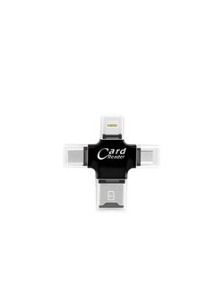 Generic 4 In 1 Micro Sd Card Reader For Iphone Ios/Android Usb2.0 - Black  - Image 1
