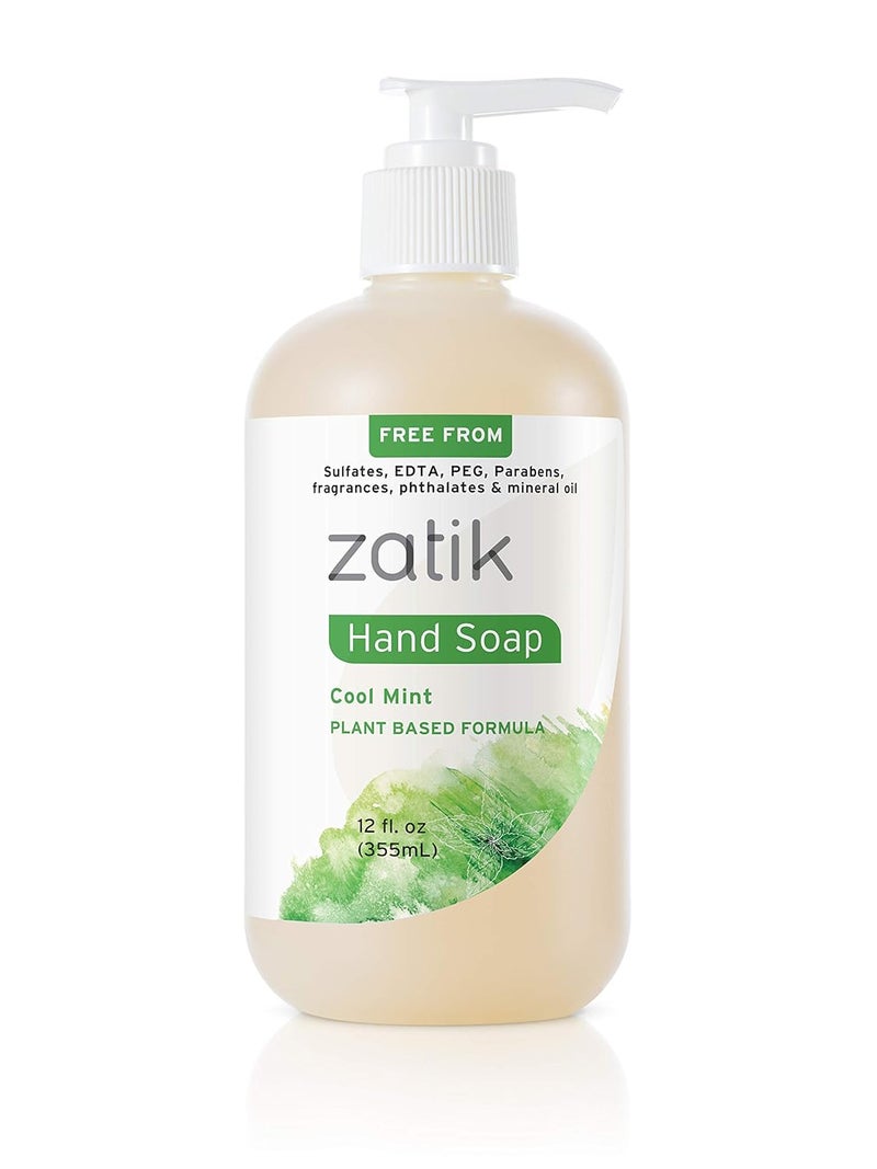Zatik Naturals  Liquid Hand Soap Cool Mint Moisturizing Handwash  12 fl oz Pack of 1