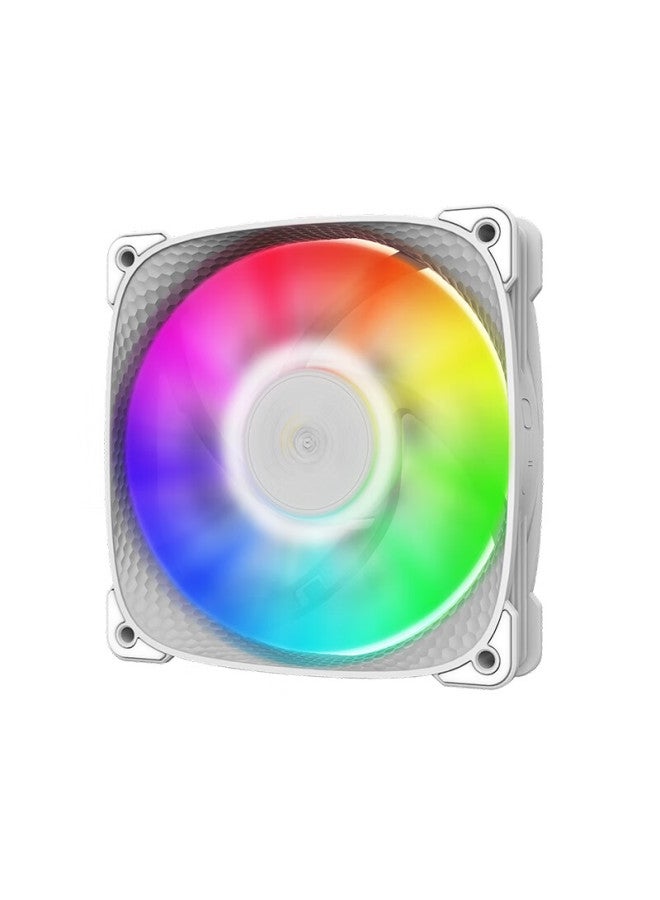 Geometricfuture Geometricfuture Case Cooling Fan Dragon Scale 2505w White 12cm/argb Motherboard Sync Single Pack - Image 1