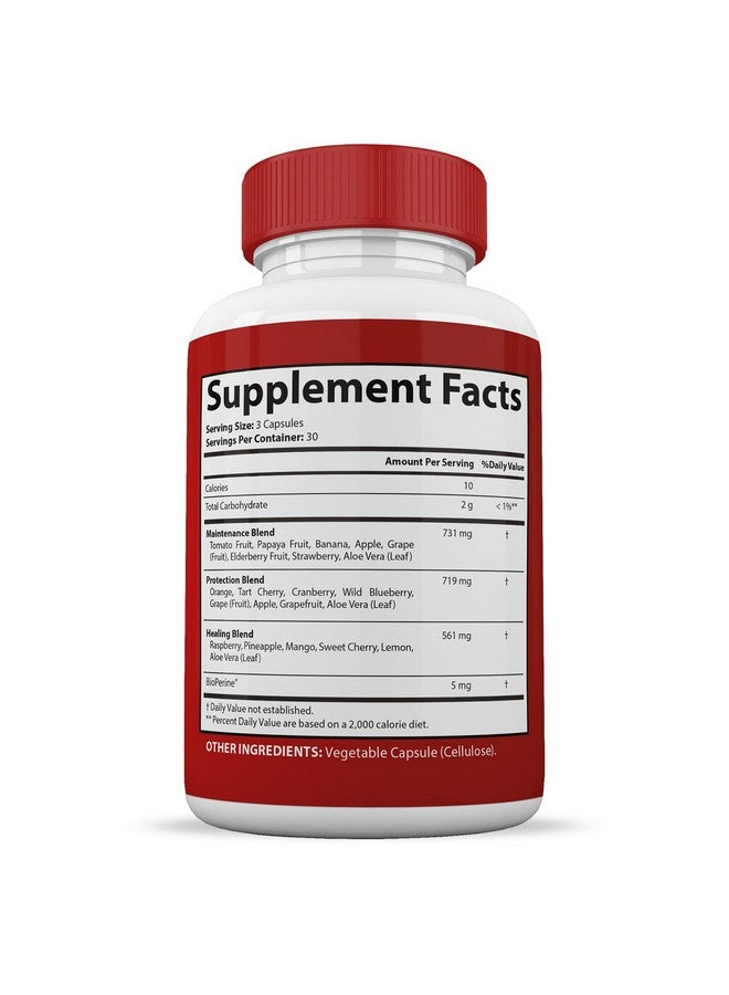 Set Of 2 Vital Fruits And Veggies Supplement Red  Green Superfoods Whole Food Non Gmo Vegan Friendly 180 Veggie Capsules 2 Bottles