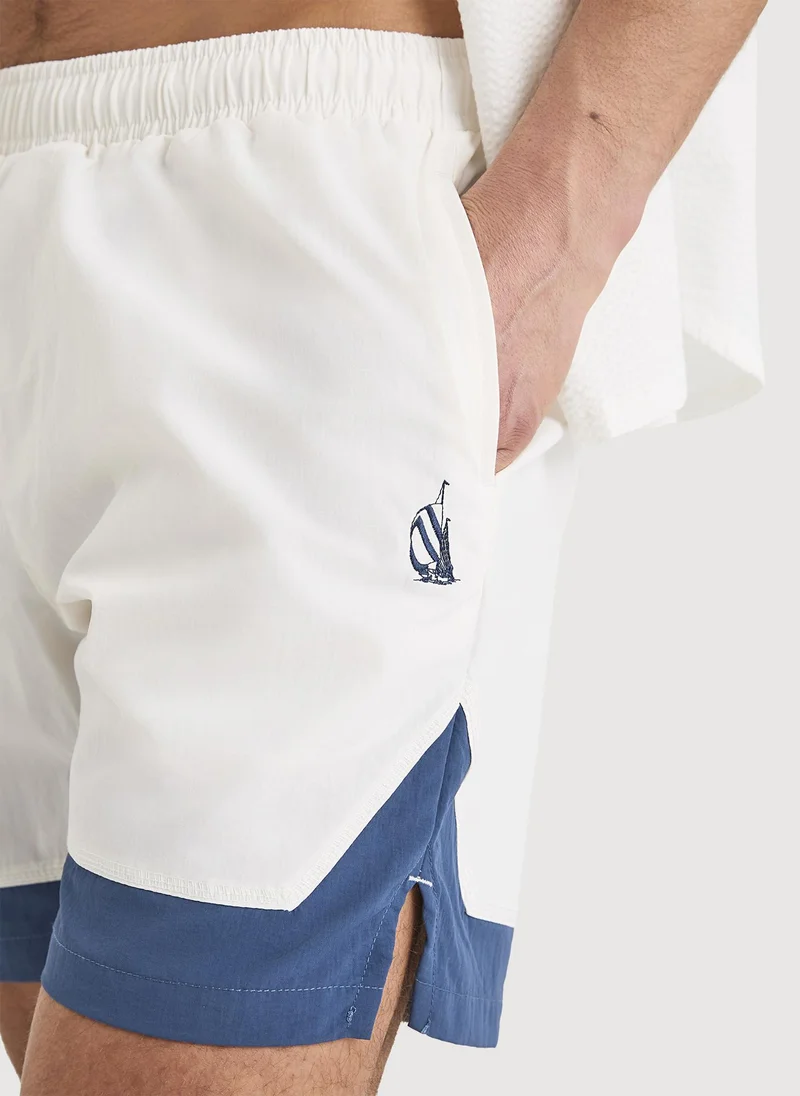 Nautica  Men Swim Shorts for Beach, Poolside and Summer Activities - White for Men | Best Price UAE