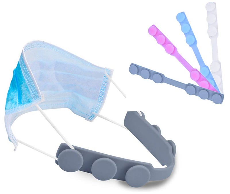 4 Pcs Mask Strap Extender AntiTightening Mask Holder Hook Ear Strap Accessories Ear Grips Extension Mask Buckle Ear Pain Relieved Four Colours