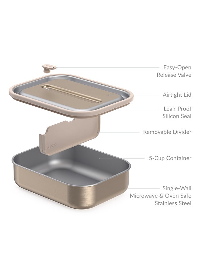 Bentgo Stainless Steel Leak Proof Lunch Box - Gold - Image 2
