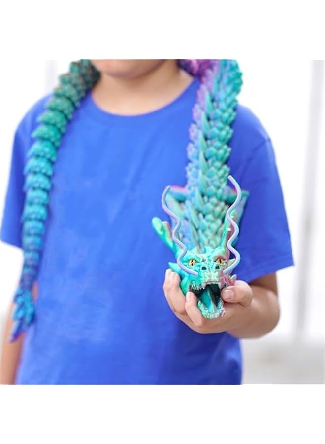 23.6inch Super Large 3D Printed Dragon Models,Flexible Joint Animal lacertid Figurines, 3D Printing Stuff Cheap,Stress Relief, Fidget restlessness, ADHD Toys, Surprise Fantasy Gifts (23.6inch) - Image 2