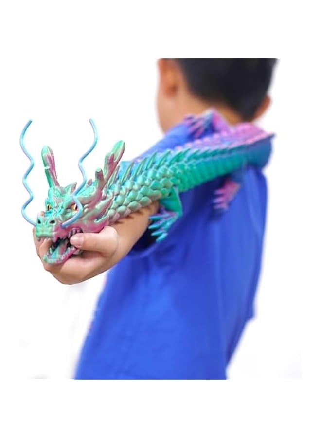 23.6inch Super Large 3D Printed Dragon Models,Flexible Joint Animal lacertid Figurines, 3D Printing Stuff Cheap,Stress Relief, Fidget restlessness, ADHD Toys, Surprise Fantasy Gifts (23.6inch) - Image 3
