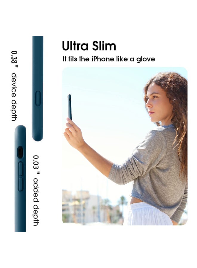 جراب متوافق مع iPhone 7/8 Plus مقاس 5.5 بوصة، جراب هاتف نحيف من السيليكون السائل مكون من 4 طبقات من المطاط الهلامي الناعم المقاوم للصدمات مع بطانة من الألياف الدقيقة المضادة للخدش (لون أخضر مخضر) - Image 4