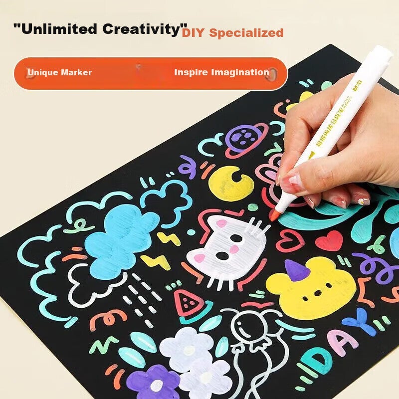 M&G Stationery Acrylic Easy-Grip Markers, 36+6 Colors, Safe for Students And Children, Drawing Pens, Highlighters, Doodle Pens, Sketching Pens, Birthday Gifts, APMT80C3 Watercolor Pens - Image 2