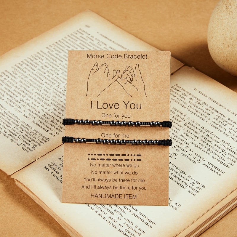 Desimtion Couples Bracelets I Love You, Cute Couples Gifts for Boyfriend Girlfriend Long Distance Relationships Matching Bracelets - Image 5
