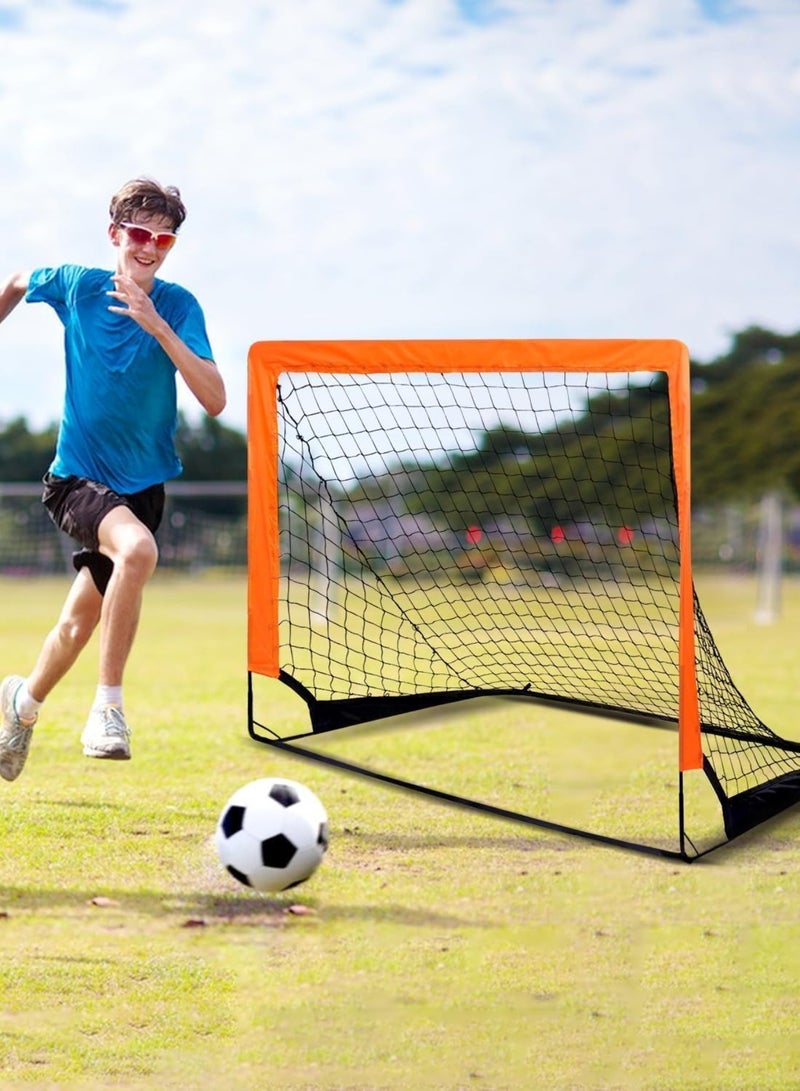 تشيس اب أهداف كرة القدم، هدف كرة قدم محمول للأطفال للفناء الخلفي، مجموعة من هدفين لكرة القدم للأطفال الصغار مع حقيبة حمل، 120 × 90 سم، عبوة من قطعتين - Image 2