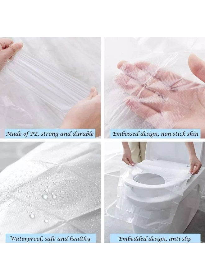 50PCS Disposable Waterproof Toilet Seat Covers, Portable Travel WC Seat Cushions with Individual Packaging - Image 4