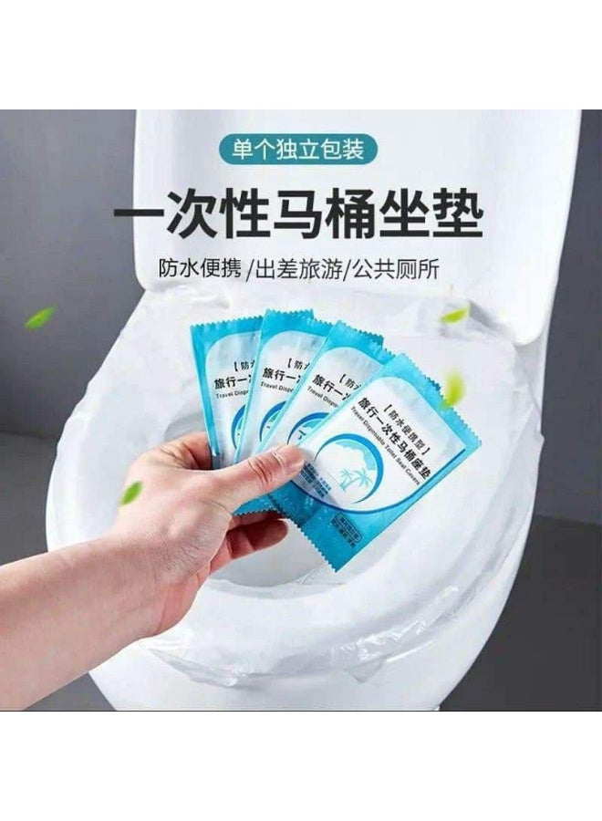 50PCS Disposable Waterproof Toilet Seat Covers, Portable Travel WC Seat Cushions with Individual Packaging - Image 5