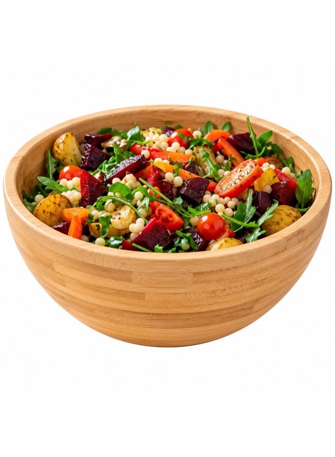 IKEA BLANDA MATT Bamboo Serving Bowl, 28 cm Diameter, 4.5 L Capacity and 13 cm Height, Round Stackable Design for Space-Saving Storage, Suitable for Salads, Popcorn, Snacks, Fruit, Appetizers, Buffet Serving and Everyday Table Use - Image 2