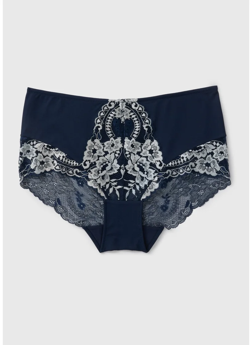 Matalan Navy Two Tone Midi Knickers