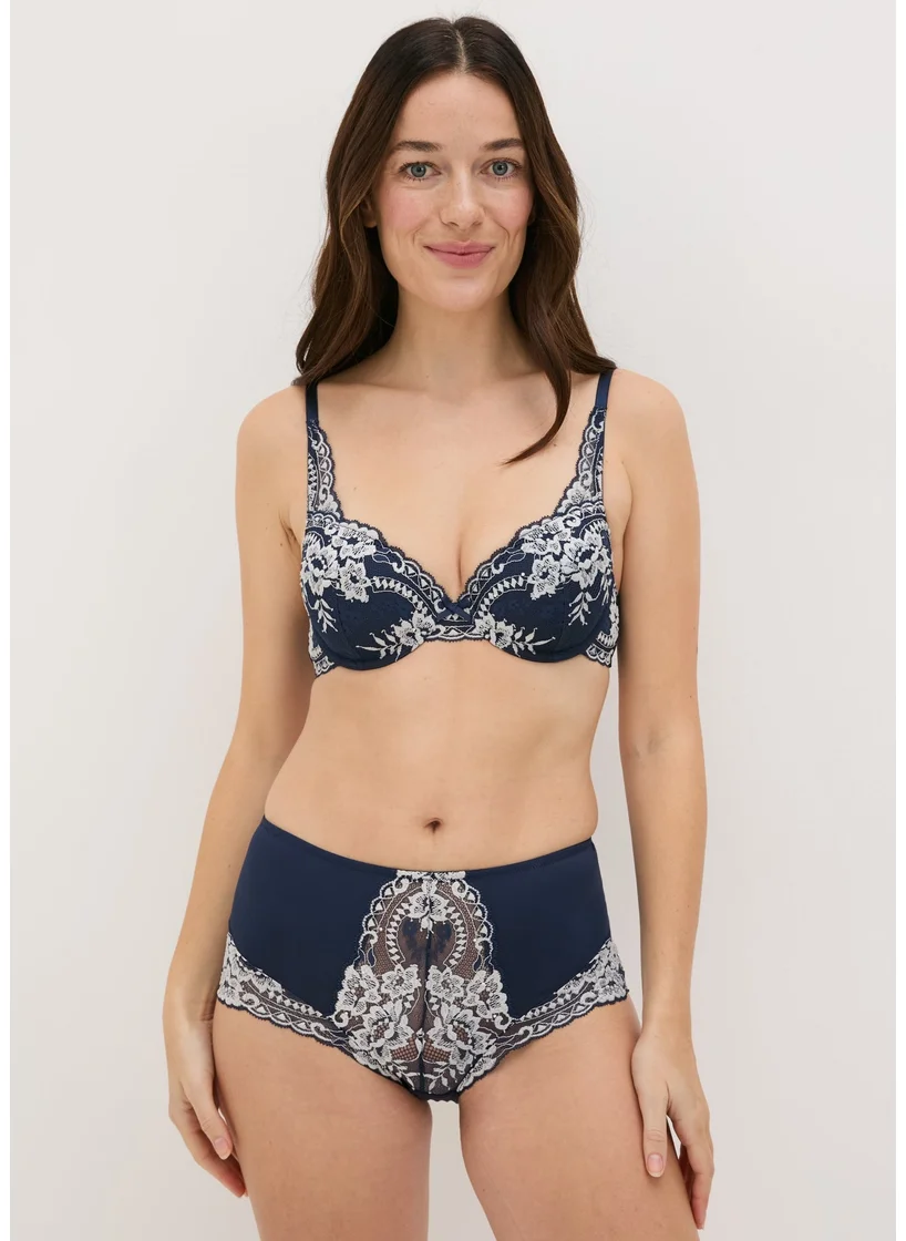 Matalan Navy Two Tone Midi Knickers