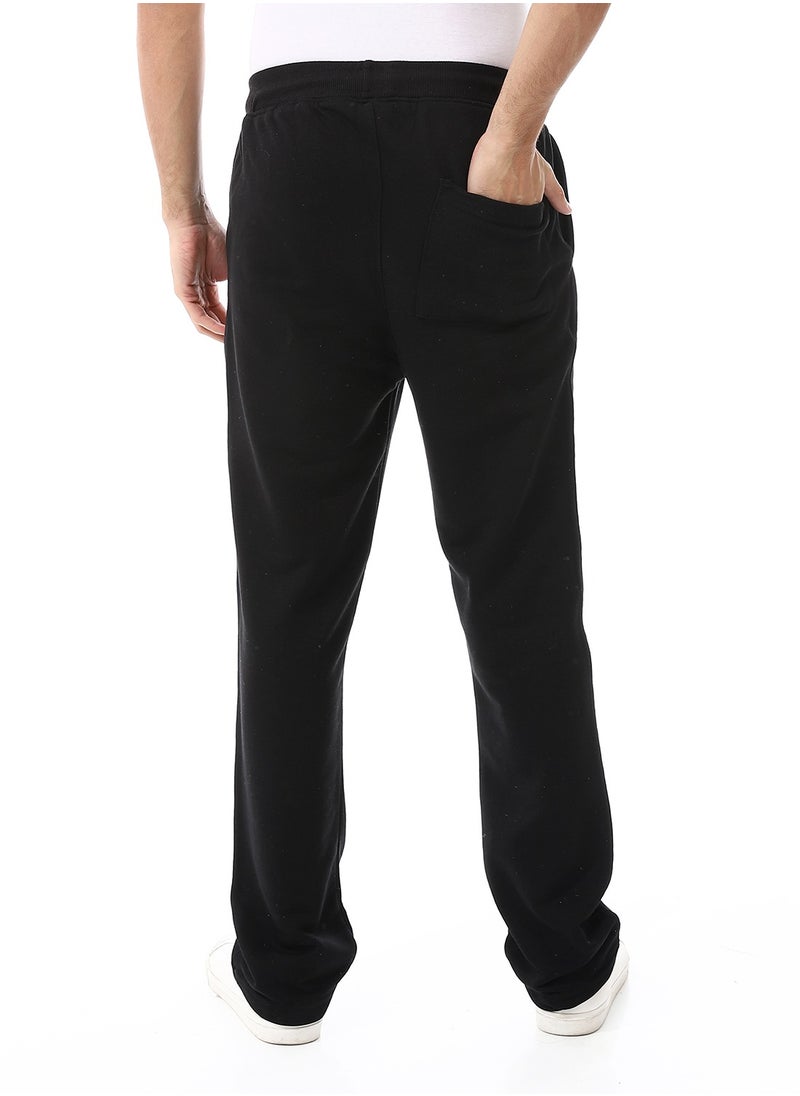 Andora Slash Pockets Elastic Waist Sweatpants_Black  - Image 3