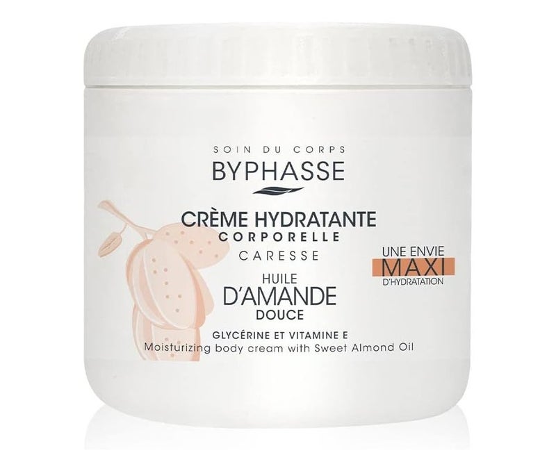 Byphasse Moisturizing Body Cream with Sweet Almond Oil 500 ml