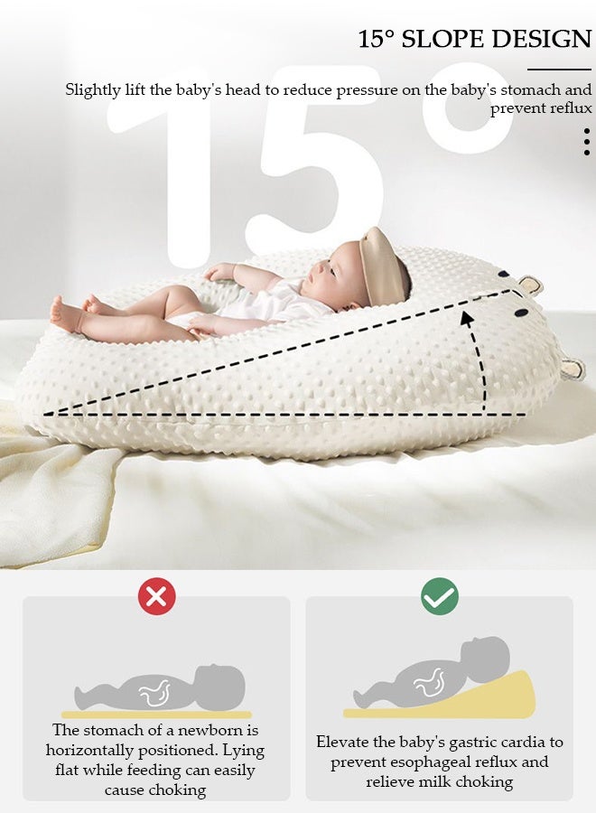 DUNISO Baby Nest Pod for Newborn Bear Design Dot Baby Lounger Sleep Bed Portable Infant Sleeping Nest for Co-Sleeping 0-12 Months Breathable Cotton Baby Bassinet, Newborn Essentials - Image 3