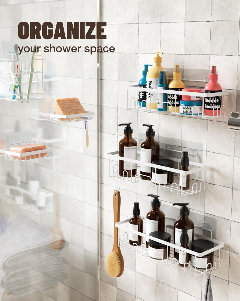 فيكن veken undarsive دش Caddy 6 عبوات ثقيلة تحمل رفوف دش مثبتة على الحائط الكبير رف - Image 2