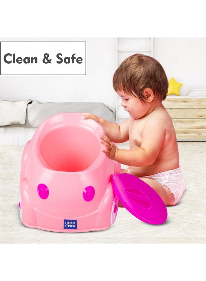 mee mee كرسي قعادة 2 في 1 وكرسي للأطفال؛ قعادة سهلة التنظيف مع غطاء؛ قعادة للسيارة مع تخزين (وردي) - Image 3