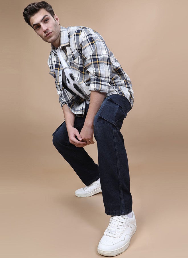 Hence Men Faded Relaxed Straight Leg Baggy Cargos - Image 5