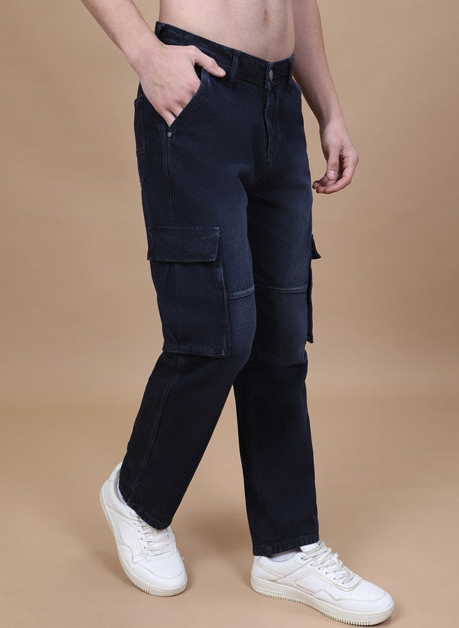 Hence Men Faded Relaxed Straight Leg Baggy Cargos - Image 2