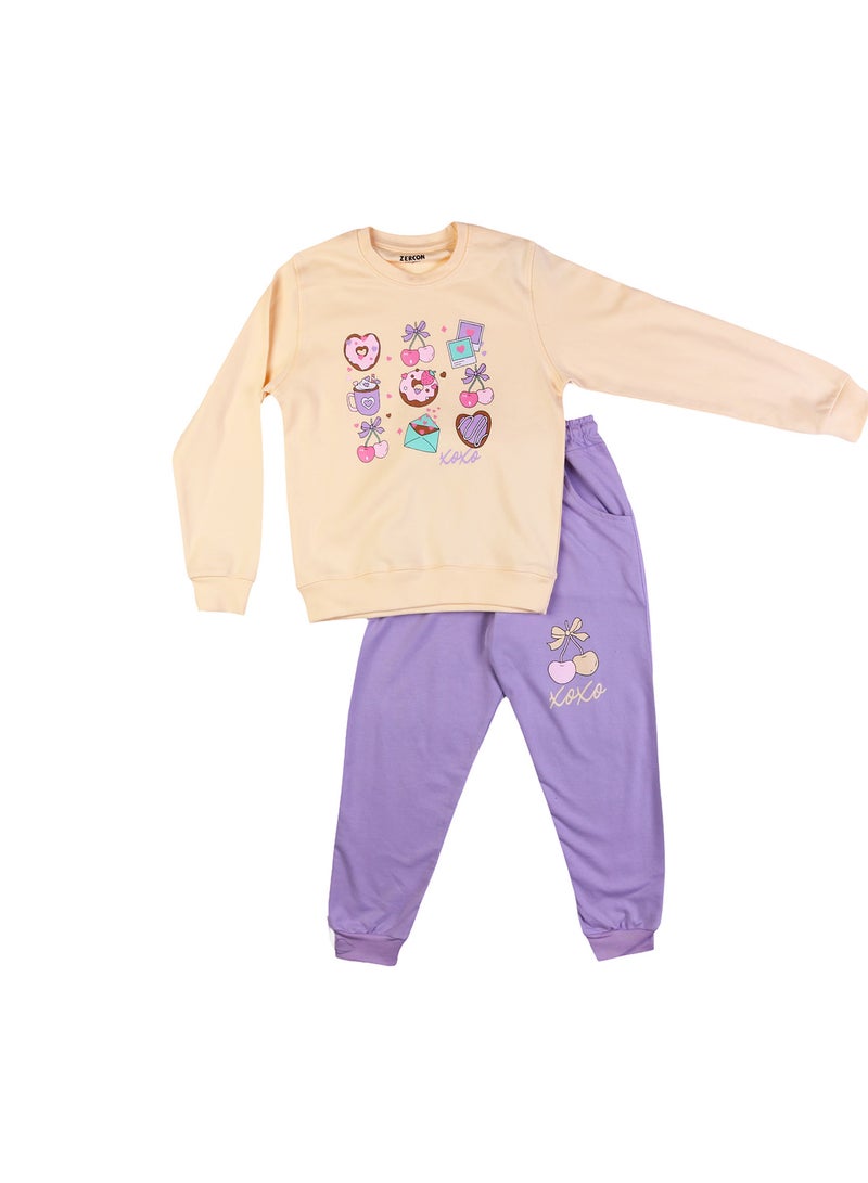 زيركون بيجامة خريفي بناتي - 3131 - Image 1