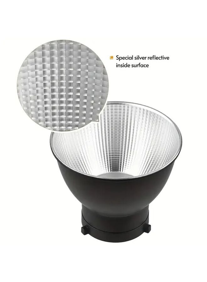 Black 7 Inch Standard Reflector Diffuser Lamp Shade Dish With Bowens Mount For Studio Strobe Flash - Image 1