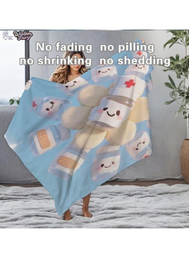 general Wisdom Fairy (latest) flannel thin blanket (warm and comfortable, suitable for sleep, game use, dust and sandproof) 150cm*200cm - 95 - Image 1