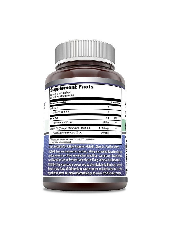 Amazing Nutrition Amazing Formulas Borage Oil Supplement | 2000 Mg Per Serving | Softgels | Non-GMO | Gluten-Free | Made in USA (90 Count) - Image 2