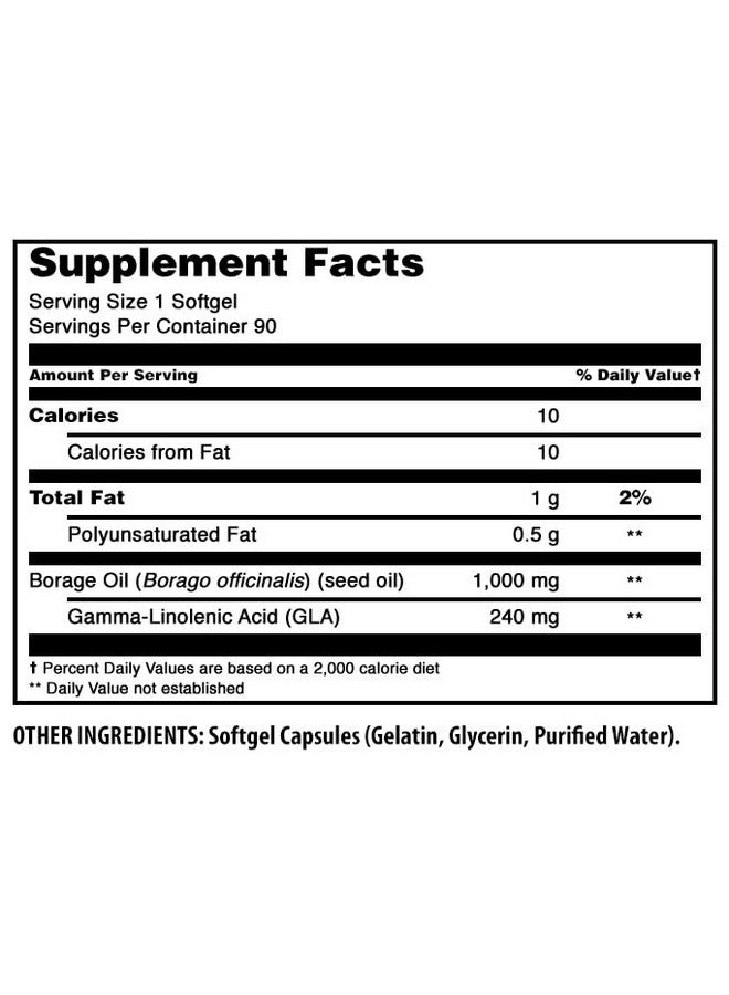 Amazing Nutrition Amazing Formulas Borage Oil Supplement | 2000 Mg Per Serving | Softgels | Non-GMO | Gluten-Free | Made in USA (90 Count) - Image 4
