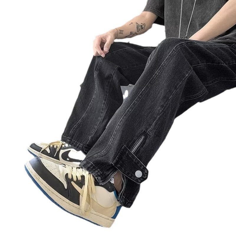 Unisex Classic Denim Jeans Loose Fit Daily Outdoor Wear - Image 4