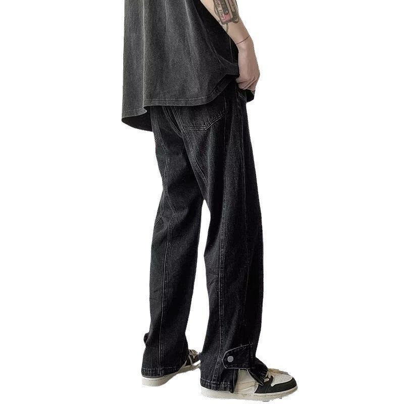 Unisex Classic Denim Jeans Loose Fit Daily Outdoor Wear - Image 2