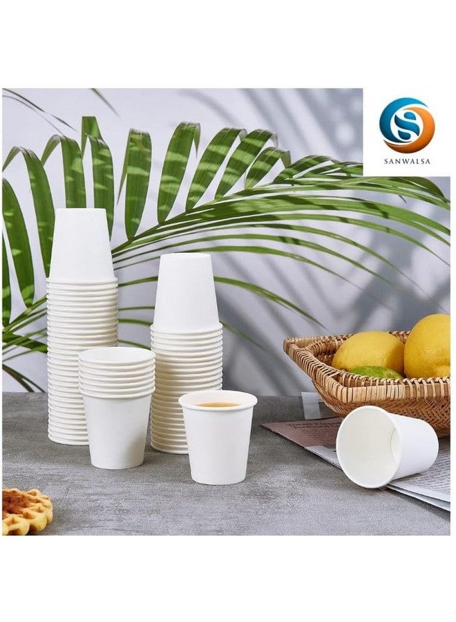 SANWALSA [150 ml, 50 Count, White, 5 Oz Disposable White Paper Cup | Eco-Friendly & Biodegradable Cups for Wedding, Party, Picnic, Travel | Ideal for Tea, Coffee, Juice & Water - Image 4