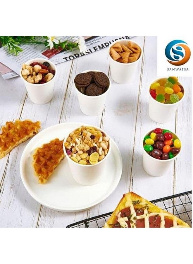 SANWALSA [150 ml, 50 Count, White, 5 Oz Disposable White Paper Cup | Eco-Friendly & Biodegradable Cups for Wedding, Party, Picnic, Travel | Ideal for Tea, Coffee, Juice & Water - Image 5