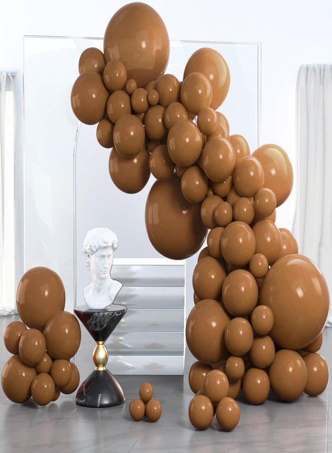 PartyWoo Brown Balloons 85 pcs Different Sizes of 18 12 10 5 Inch Boho Neutral Coffee Dark Brown Balloon Arch Kit Garland for Wedding Baby Shower Gender Reveal Birthday Party Decorations Brown-F09 - Image 1