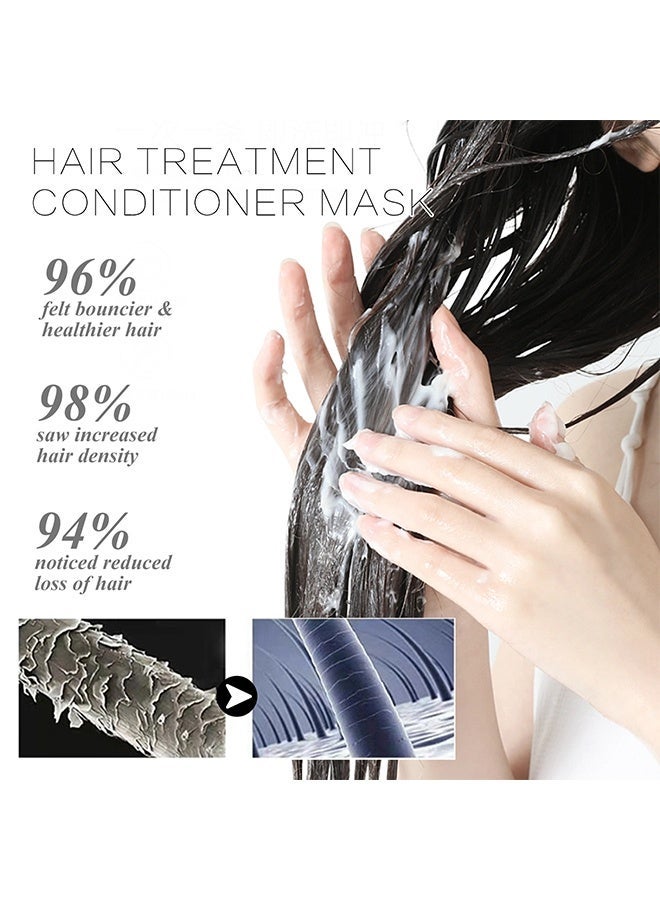 EELHOE Hair mask -Softens Hair and Smooths Frizzy, With Collagen, Biotin, Argan Oil - Helps Repair Hair And Reduce Damage From Heat, Sun, Coloring - Moisturizing Keratin Hair Mask For Split Ends, Hair Loss And Breakage - Image 4