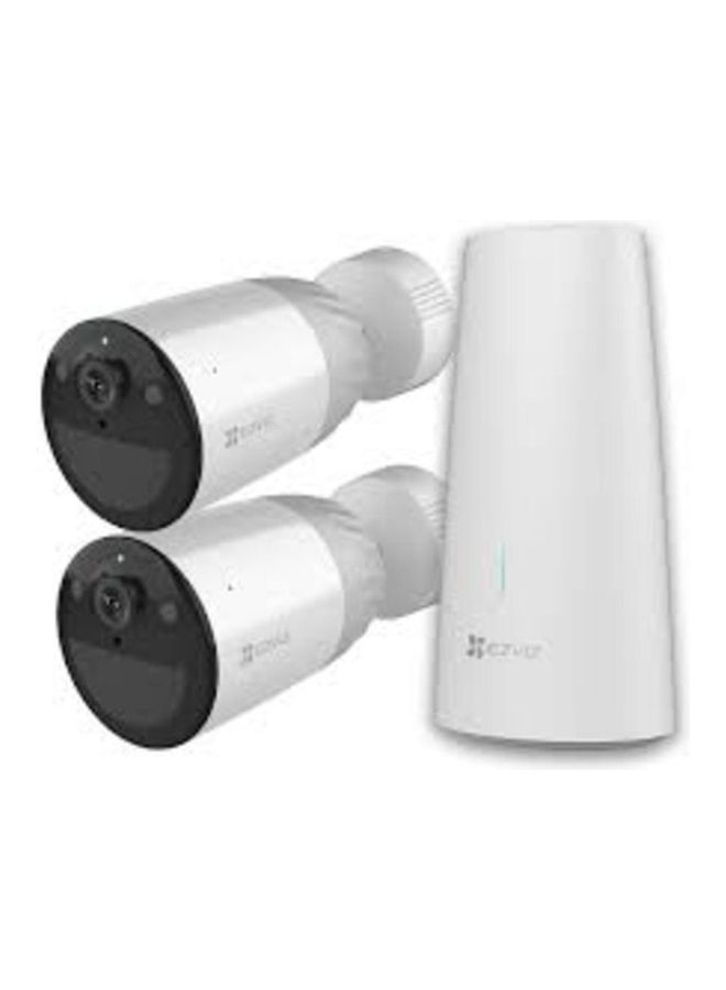 EZVIZ 4Mp 12900Mah Compatible With Solar Panel C 2 Camera 1 Base Station - Image 1