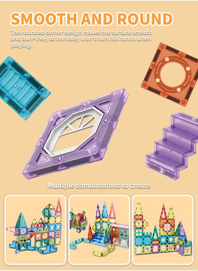 58-Piece Magnetic Building Block Toy Set, DIY Creative Building Block Stickers, For Children Over 3 Years Old, Boys Girls  - Image 5
