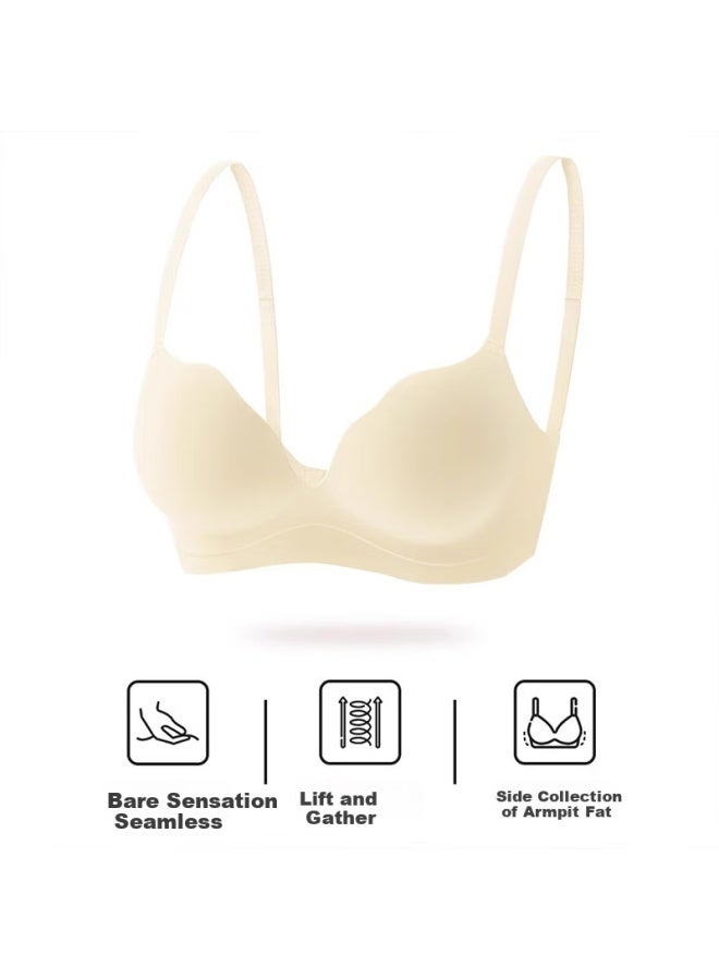 Me Feeling Seamless Bra For Women With Thin Straps, Push-up For Small Enhancing, Anti-sagging, Side Support, Thin Style, Wireless, Summer Brassiere