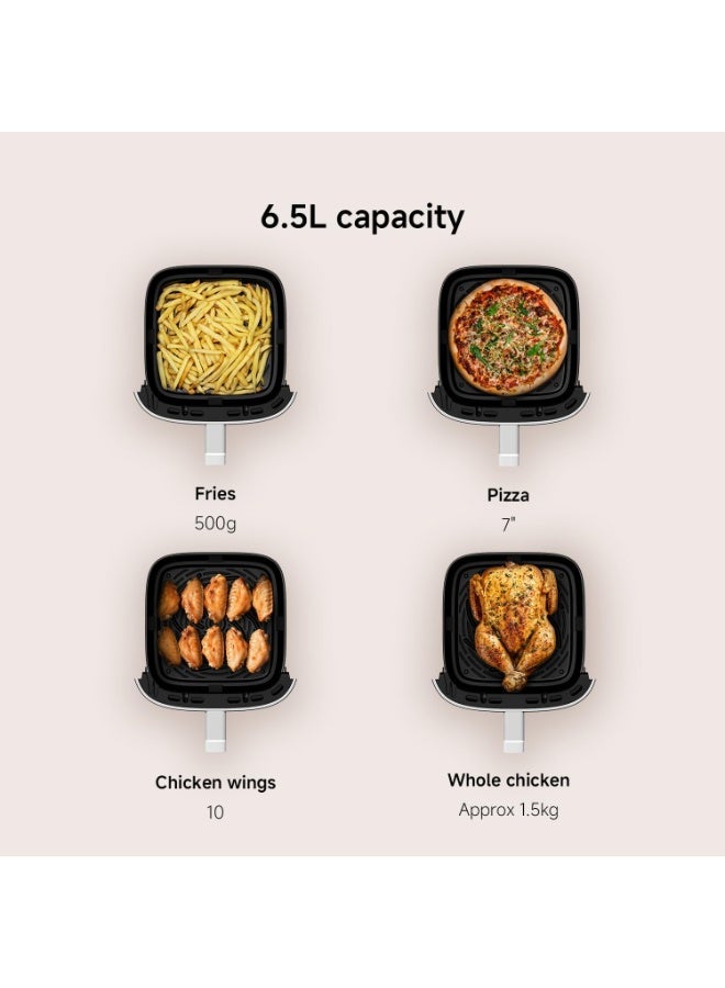 Xiaomi Air Fryer 6.5L, 1700W Large Capacity Air Fryer, 360° Hot Air Circulation, Low-Oil Healthy Cooking, 7 Preset Programs, Easy Clean 6.5 L 1700 W MAF-W6051 White 6.5 L 1700 W MAF-W6501-WHITE white - Image 4