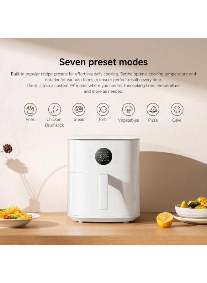 Xiaomi Air Fryer 6.5L, 1700W Large Capacity Air Fryer, 360° Hot Air Circulation, Low-Oil Healthy Cooking, 7 Preset Programs, Easy Clean 6.5 L 1700 W MAF-W6051 White 6.5 L 1700 W MAF-W6501-WHITE white - Image 5