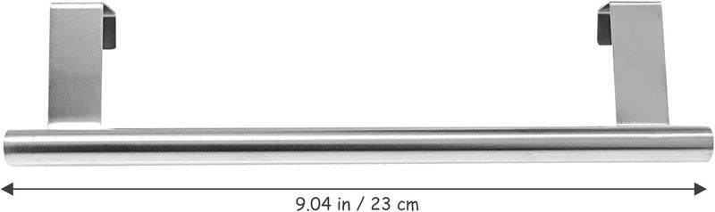 Punch-Free 2pcs Stainless Steel Single Bar Towel Rack 23cm Nail-Free Door Back Shelf Bathroom Towel Organizer Over Door Storage - Image 2