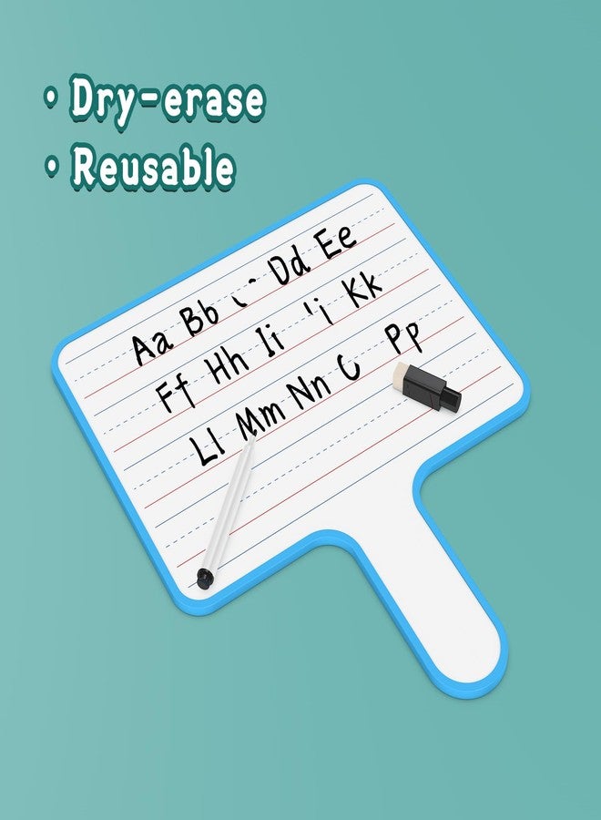 Dr. Magnet 12Pcs Dry Erase Paddles,Auction Paddles,Handheld whiteboards,Hand held White Board,Quick Response White Board, 6"x8" Dry Erase Answer Paddle WhiteBoard,Game Paddle - Image 3