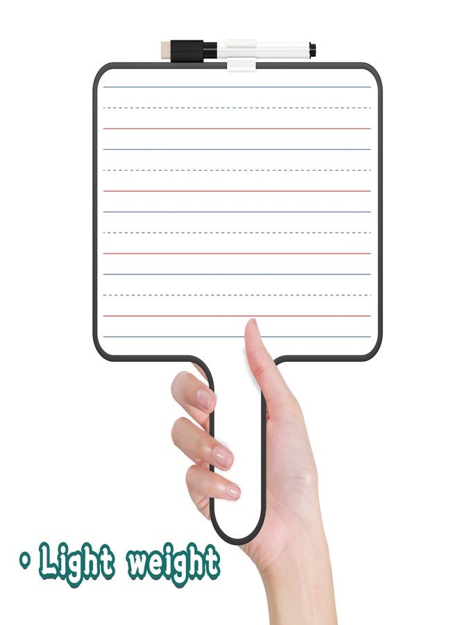 Dr. Magnet 12Pcs Dry Erase Paddles,Auction Paddles,Handheld whiteboards,Hand held White Board,Quick Response White Board, 6"x8" Dry Erase Answer Paddle WhiteBoard,Game Paddle - Image 5