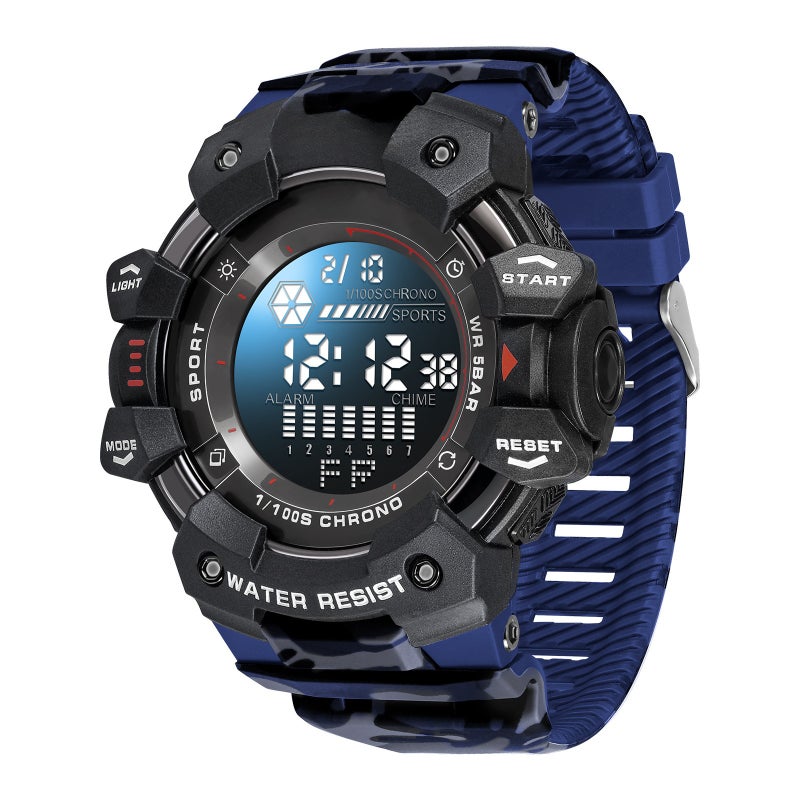SMAEL Camo Style Men Outdoor Sports Watch Fashion Student Waterproof Digital Wristwatch Adolescent Multifunction Wristwatch - Image 2