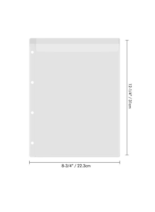 CYFUN DESIGN 10 Sheet Binder Pockets Inserts with One pockets A4 Size 4 Hole Binder Folder for Dies and Stamps Storage,Waterproof PVC Clear Bags Protectors for Cutting Dies Stencil Album Stamp Crafts Storage - Image 3